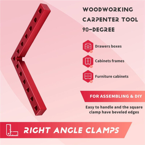 Right Angle Positioning Squares Tool 140mm 90 Degrees L-Type Corner Clamp Fixing Clip Clamping Square Woodworking Tools 2