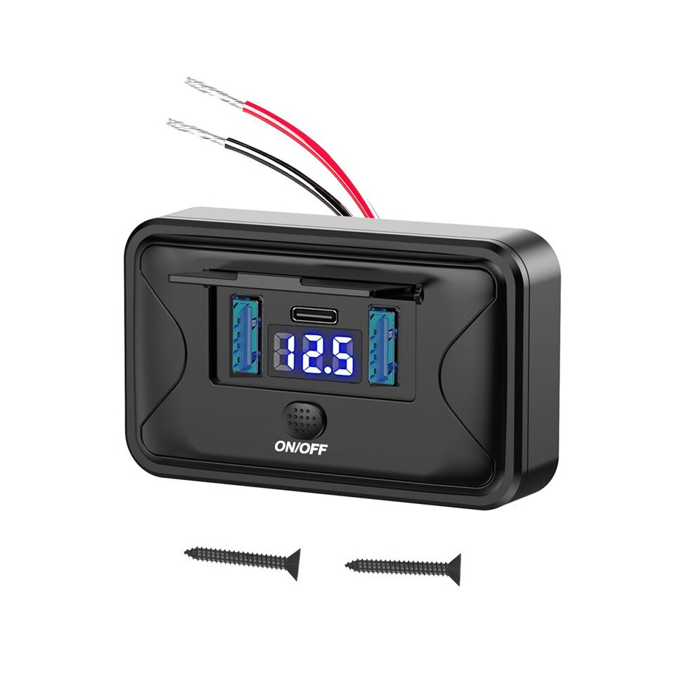 12V-24V Rv Usb Power Outlet Pd3.0 Usb C 36W+Dual Qc3.0 18W 3Ports Car Charger Socket Accessories For Car Bus Rv Truck A 6033797209220
