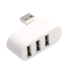 Hub USB 2.0 à 3 , Répartiteur de Port USB, Extension USB 2.0, Rotatif à 90-180, pour PC, Tablette, Ordinateur Portable, Imprimante, Appareil