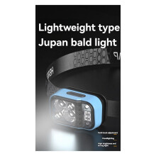 Headlamp Motion Sensor Headlight LED Rechargeable Headlamp,Adjustable Headband for Camping Running Walking Black+
