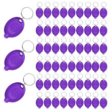 48pcs UV Keychain Flashlight,Portable Black Light,12 Lumen Flashlight, Small Keychain Flashlight,Battery Included