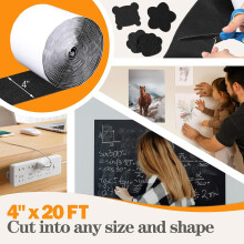 Hook & Loop Tape,4inchX20Feet Self Adhesive Fastener Tapes for Keep Sofa Cushions From Sliding,No Punching Wall Mounting