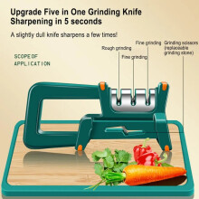 Afilador de Cuchillos de Mano para la Cocina del Hogar Herramientas de Afilado Rápido Afilador de Cuchillos de Mano Rápido Herramienta Multifunción