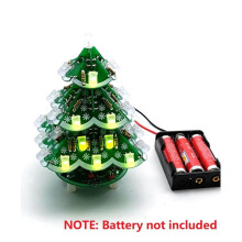 Kit de Bricolage LED pour Arbre de Noël Stéréo 3D Kit de Circuit Flash LED Rouge/Vert/Jaune pour L'Apprentissage de la Pratique de la Soudure
