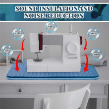 2Pcs Sewing Machine Muffling Mat Pedal Mat Sewing Machine Mat Reduce Vibrations Noise No Slip