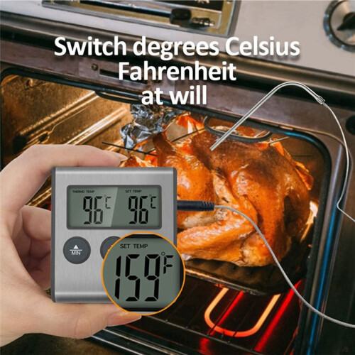 Kitchen Digital Thermometer BBQ Oven Meat Grill Function Heat Meter Home Baking Household Cooking Temp 2