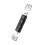 3-In-1 Card Reader with OTG Function Support USB 2.0 /Type C/USB Function Micro-USB Memory Card Black 1