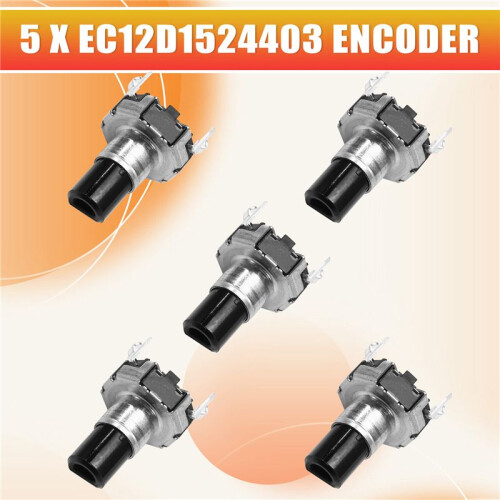 5Pcs EC12D1524403 Car Navigation CD Volume Encoder with Push Button  EC12 Round Type 30 Position 15 Pulse 2