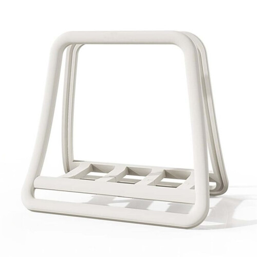 Adjustable Vertical Laptop Stand - Notebook & Tablet Holder Vertical Storage Rack White