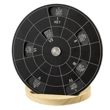 Circle of Fifths Wheel Melody Tool with Stand Holder Storage Bag Chord Wheel Alloy Music TheoryS Guitar Chord Wheels,