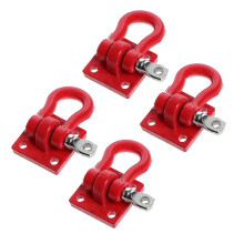 2X Metal Climbing Trailer Tow Hook Hooks Buckle, for 1/10 Scale RC Crawler Truck D90 SCX10 Climbing Car,Red