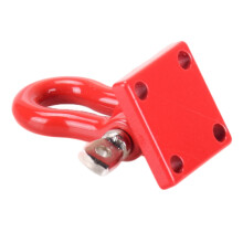 2X MetallkletteranhäNger Abschlepphaken Haken Schnalle, Winde SchäKel ZubehöR für RC Crawler Truck im MaßStab 1:10 D90 SCX10 Kletterauto, Rot
