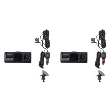 2X 3-Kanaals Auto DVR-Camera, 1080P Dashcamera 3-Weg Autocamera met IR-Nachtzicht, Lusopname, Parkeermonitor
