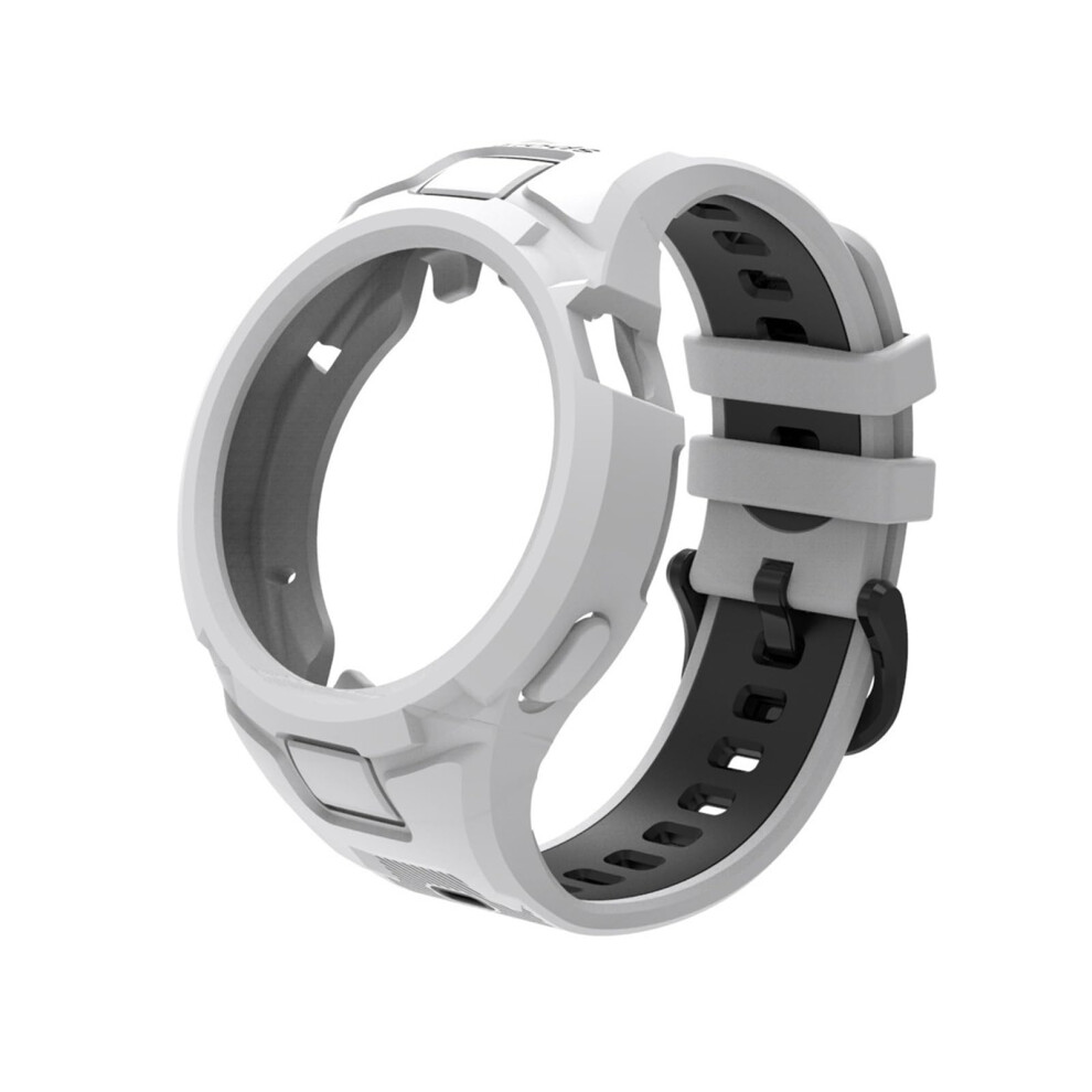 41Mm Silicone Sport Band With Case, Breathable Sweatresistant Replacement Strap For Huawei Gt4 White/Black 9174973187431