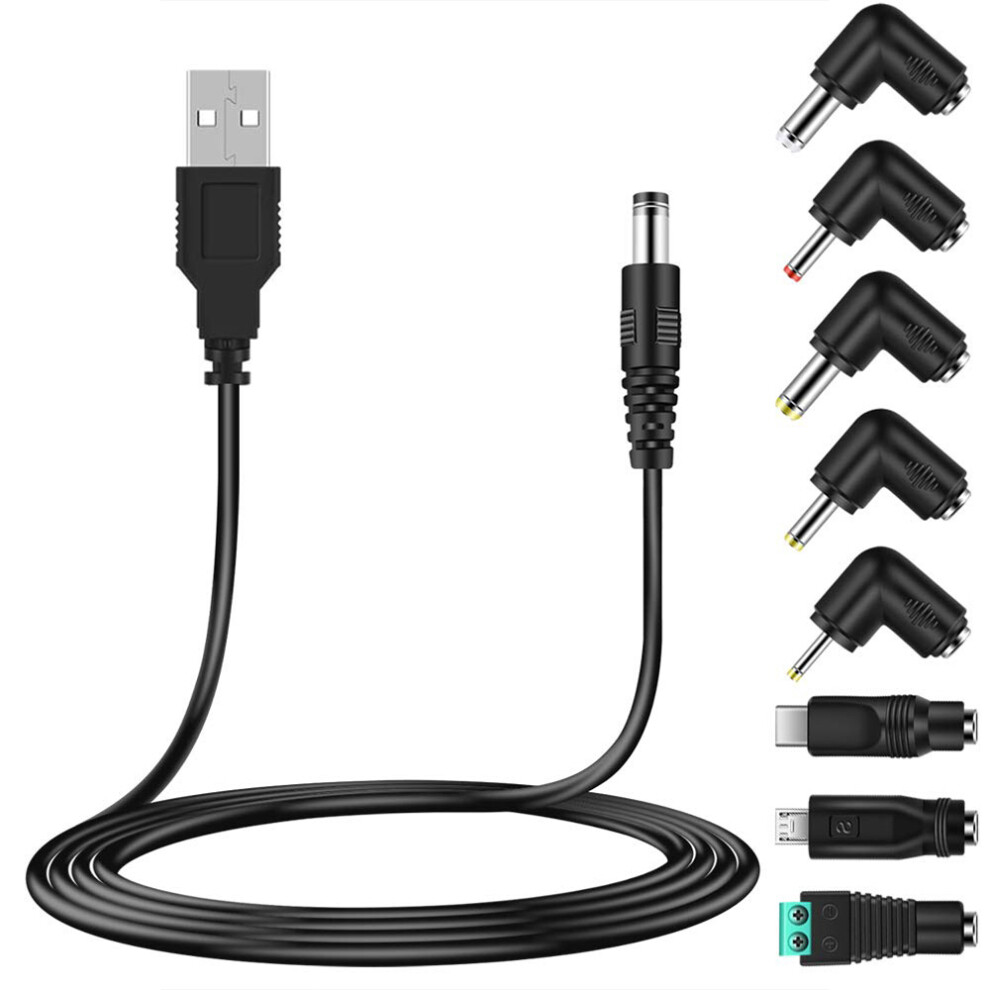 Universal 5V Usb Power Cord, Usb To Power Cable With 8 Types Connectors For Android Phones, Tablet, Power Bank, Toy 6033286492522