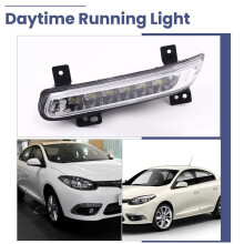 1Pair Car LED DRL Fog Light for Fluence 2014+ Auto Driving Lamp Daytime Running Light Bumper Lamp