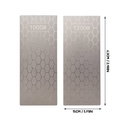 4 Pcs Diamond Sharpening Plate Set, Diamond Sharpening Stone with Honeycomb Surface, 400/600/1000/1200 Grit 2
