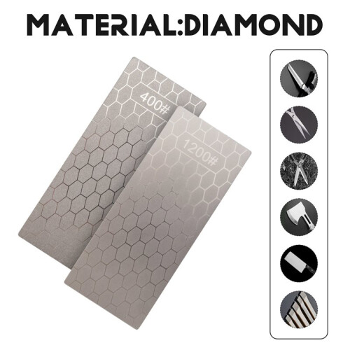 4 Pcs Diamond Sharpening Plate Set, Diamond Sharpening Stone with Honeycomb Surface, 400/600/1000/1200 Grit 2