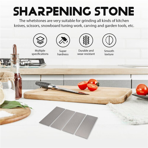 4 Pcs Diamond Sharpening Plate Set, Diamond Sharpening Stone with Honeycomb Surface, 400/600/1000/1200 Grit 1