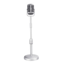 Modèle D'Accessoire de Microphone de Bureau Vintage avec Hauteur RéGlable, Support de Microphone de Style RéTro Classique, Faux Accessoire de