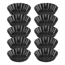 Moldes de Tartas de Huevo, Sartenes de Tartas de 3 Pulgadas, Parte Inferior ExtraíBle Molde de Magdalenas Pasteles Magdalenas Herramienta para