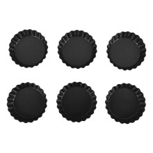 6 Stuks Eiertaartvormen, 3 Inch Taartvormpjes Verwijderbare Bodem, Cupcake Cake Muffinvorm Tin Pan Bakgereedschap