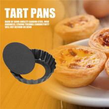6 Pcs Egg Tart Molds, 3Inch Tart Pans Removable Bottom, Cupcake Cake Muffin Mold Tin Pan Baking Tool