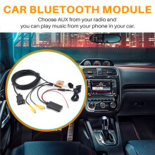 12V MMI 2G Car AUX Cable Adapter Music Audio Mic for Q7 A6 A8 2006-2008 J523 Only for AV1 AV2 mode