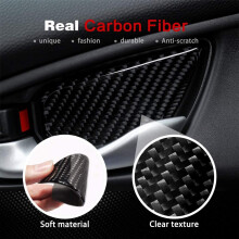 Car Carbon Fiber Door Wrist Trim Inner Door Handle Decoration Cover for 10Th Gen 2020 2019 2018 2017 2016
