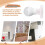 10Pcs E27 Plastic Screw Lamp Holder Round Lamp Holder Bulb Socket Holder Adapter 3