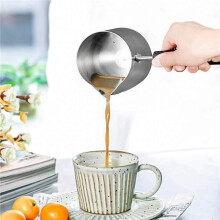 Manteiga de Aço Inoxidável e Aquecedor de Café, Café Turco, Panela de Derretimento de Manteiga e Panela de Leite com Bico-(600ml)