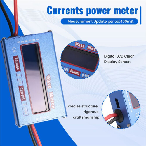 Digitale Wattmeter Wattmeter Vermogensmeter  60V 100A Balansspanning Batterijchecker 1