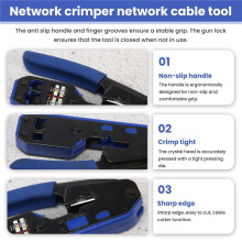 RJ45 Werkzeug Netzwerk Crimper Rj45 Crimpen Werkzeug Abstreifer Cutter für Rj45 Cat6 Cat5E Cat5 Rj11 Rj12 Anschluss