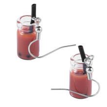 Grappig Ijs Zwarte Thee Parel Melk Thee Oorbellen Boba Bubble Tea Grappige Dangle Oorbellen voor Vrouwen, Donkere Koffie
