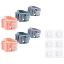 6Pcs Heavy Duty Kitchen Hooks Broom Tool Mop Holder Wall Mounted Mop and Broom Holder Bathroom Organizer Mop Hanger