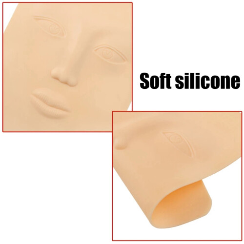 Beginner 3D Silicone Permanent Makeup Tattoo Training Practice Fake Skin Blank for Microblading Face 2