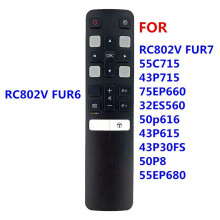 RC802V FUR6 Assistant Voice Remote Control for TCL TV 40S6800 49S6500 55EP680 Replace RC802V FMR1