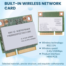 Voor  Z370 Y460 G470 Z470 Z560 Zwart  AR5B95 2.4G 150Mbps  PCIE 802.11N Ingebouwde Draadloze Netwerkkaart