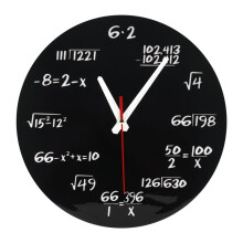 Mathe Wanduhr, Mathe Formeln Uhr PrüFung Uhr in Schwarz und Weiß Einzigartige Mathe Gleichung Uhr für Zuhause, BüRo