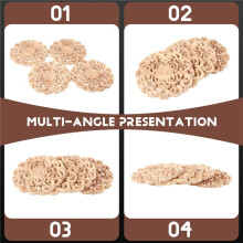 4 StüCke Holz Geschnitzte Onlay Applikationen Unlackiert Holz Applikationen Vintage EuropäIschen Stil Geschnitzte Aufkleber für MöBel Dekoration