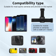 Universal Strap Mount Headband Holder with Mobile Phone Clip Holder for Smartphones Vlog Accessories