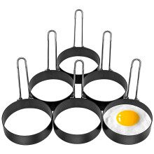 6 Pack Eier Ring, Runde Eier Kochen Ringe Aus Rostfreiem Stahl Antihaft Braten Formen für Eier Macher