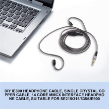 DIY Ie800 Hoofdtelefoonkabel Enkele Kristallen Koperdraden, 14 Kern MMCX-Interface Oortelefoonkabel voor SE215/315/535/UE900