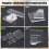 6 Pieces Stamp Blocks Acrylic Clear Stamping Blocks Tools with Grid Lines for Scrapbooking Crafts Making 6