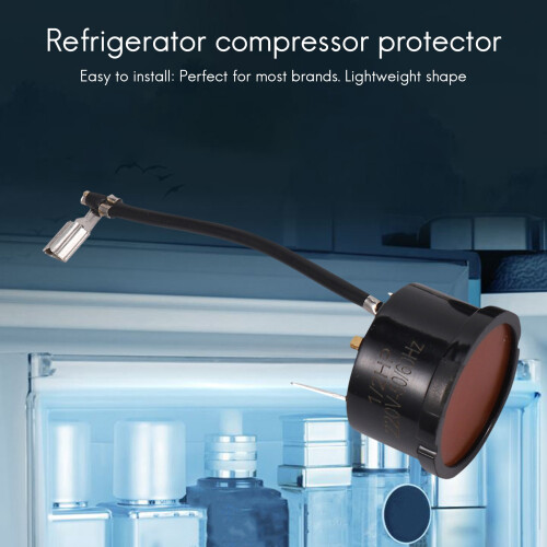 2Pcs 1/2HP 375W Refrigerator Thermal Overload Protector Compressor Replacement Part for  Refrigerator, Wine Center 2