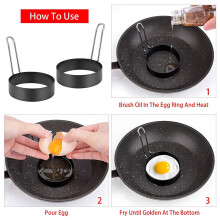 6 Pack Egg Ring, Stainless Steel Round Egg Cooking Rings Non-Stick Frying Egg Maker Molds