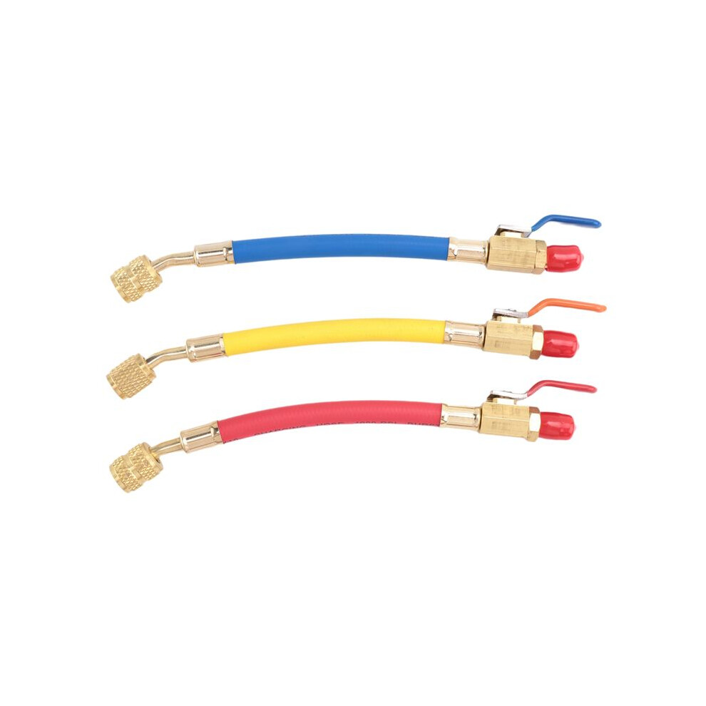 R134a R410 R22 Hba-B03 Psi Manifold Gauge Set A/C Refrigeration Charging Hose Hvac Refrigerant Hoses With Valve 6033472537914