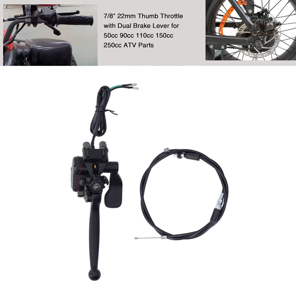 22Mm Atv Brake Lever With Thumb Throttle Cable 7293282081994