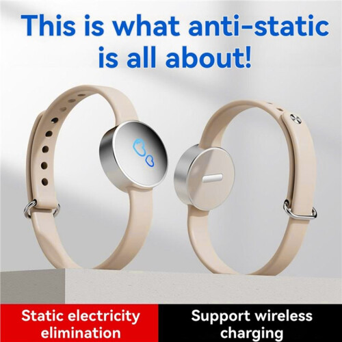 Wireless Anti-Static Silicone Bracelets Winter Static Eliminator Body Eliminates Static Adjustable Strap for Adult Kid B 1