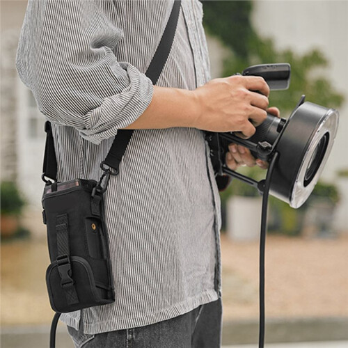 CB-57 Durable Carry Bag with Adjustable Strap for  AD200/AD200Pro Flash Portable Flashlight Protection Case 2